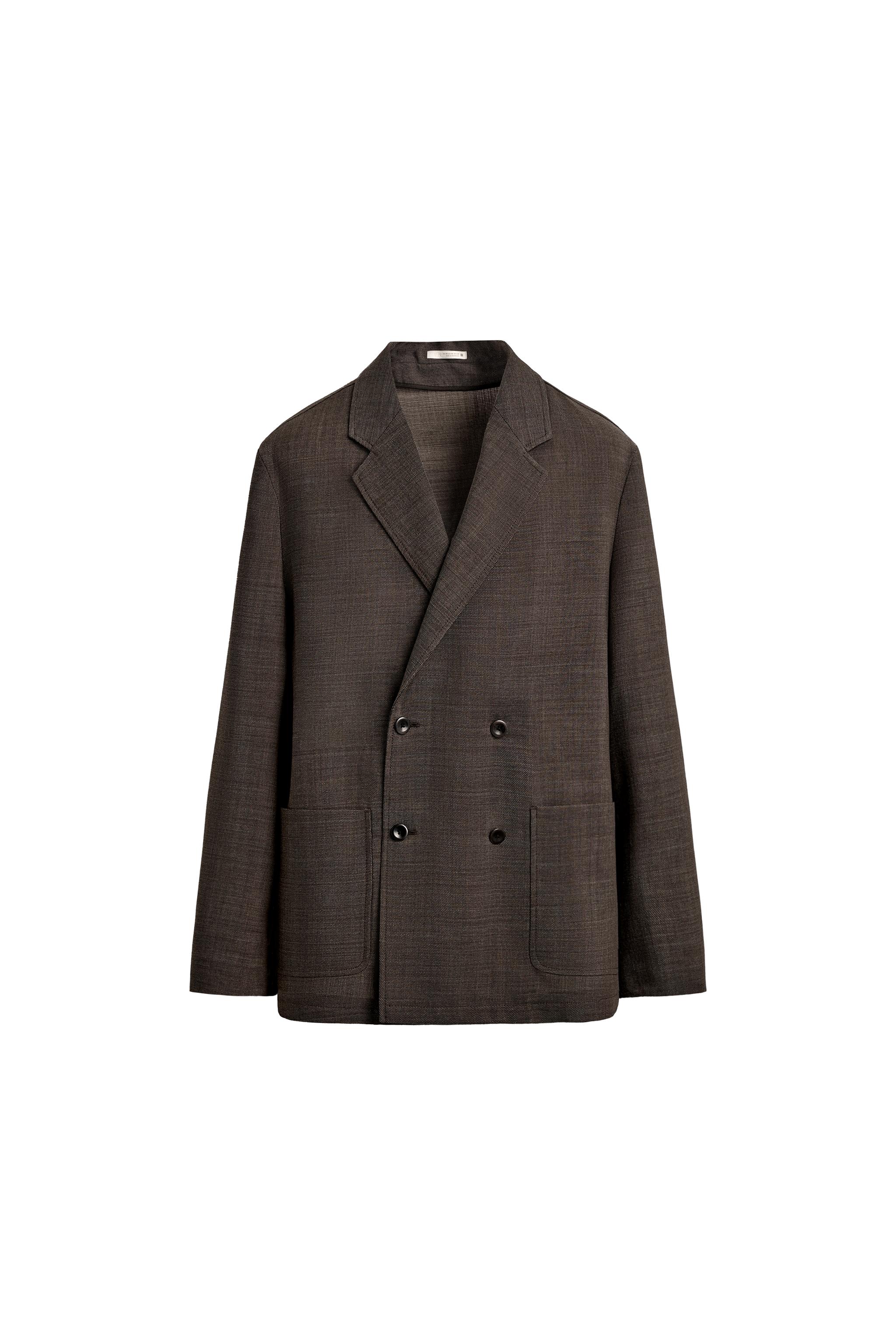 BLAZER CROISÉ DE COSTUME STRUCTURÉ 100% LAINE